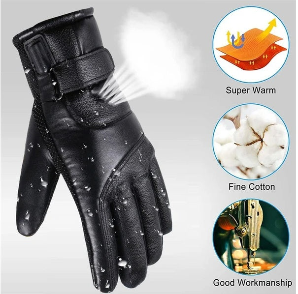 Electric USB Heated Gloves Winter Warming Thermal Ski Snow Hand Warm Windproof