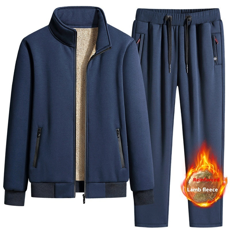 Men's Casual Lambswool Cotton Winter Fleece Plus Size