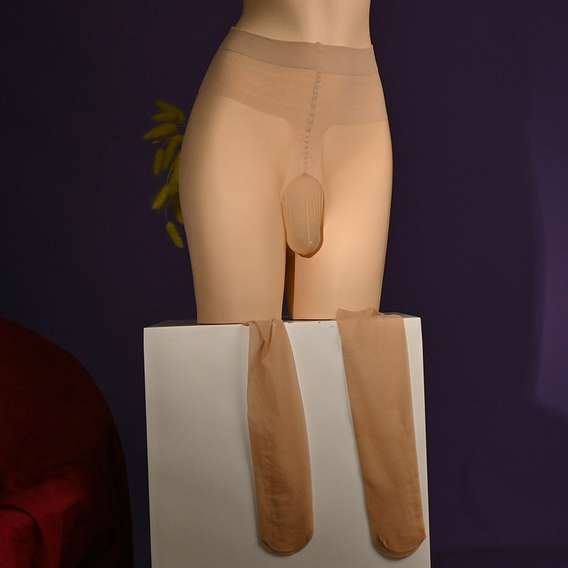 Men's Cat Scratch-resistant 30D Arbitrary Cut Transparent Stockings