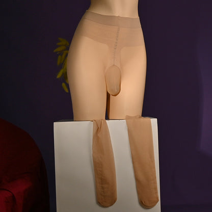 Men's Cat Scratch-resistant 30D Arbitrary Cut Transparent Stockings