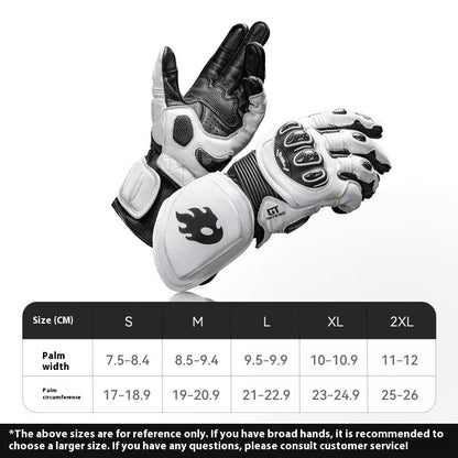 Glove Motorcycle Track Carbon Fiber Long