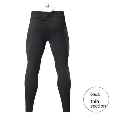 Men's Back Waist Pocket Quick-drying Compressed Pants Outdoor Running Training Fitness Trousers