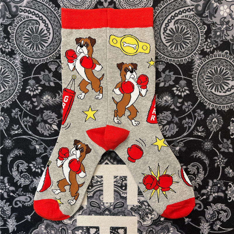 Medium Sock Funny Hot Dog Dachshund