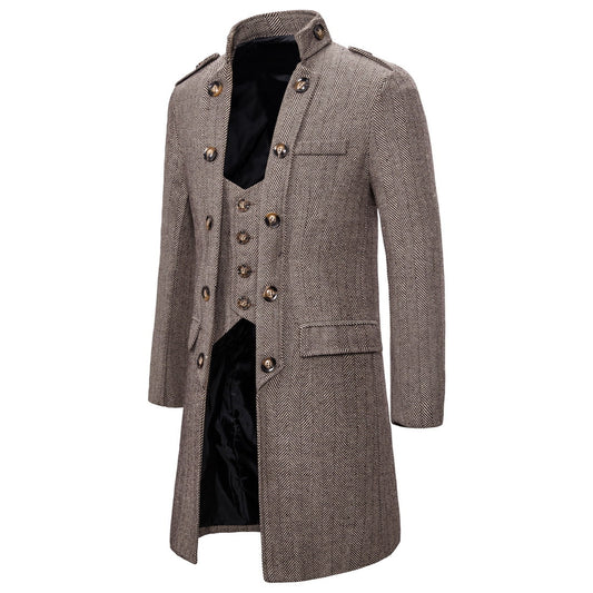 Men's Herringbone overcoat, medium European size.