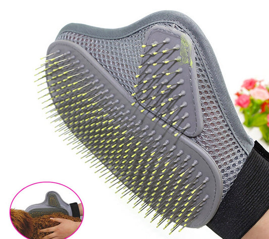 Pet massage gloves with steel needle.