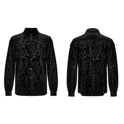 Gothic Court College Style Velvet Men's Shirt