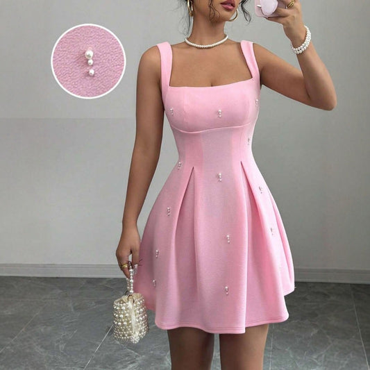 Suspender Dress Waist-tight Slimming A-Line Skirt