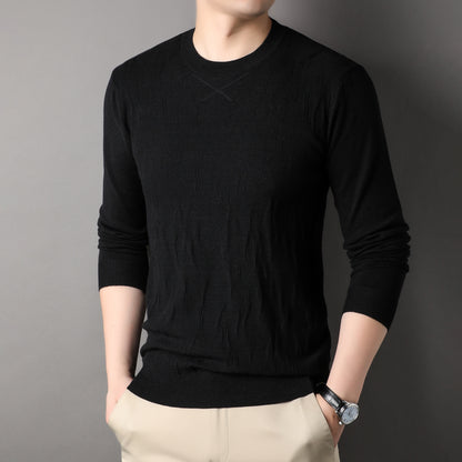 Spring And Autumn Men's Solid Color Sweater