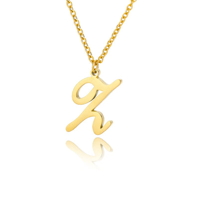 Dainty Initial Letter Necklaces For Women Gold Color Minimalist Stainless Steel Initial Necklace Femme Wedding Jewelry Gift