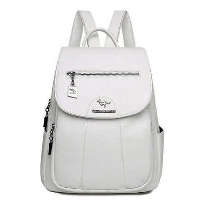 Simple Style Women PU Leather Backpack Women Famous Brand School Backpacks For Girls Daypacks Ladys Backpack Mochila Feminina