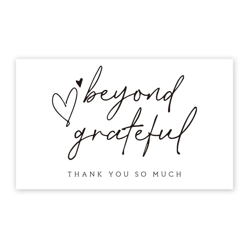 10-30pcs Natural Kraft Paper "beyond grateful" Cards Thank You Card For Small Shop Gift Decoration Card For Small Business Card