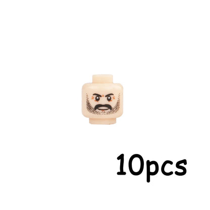 WW2 Military Army Soldier Figures Face Heads Building Blocks City Halloween Accessory Modern SWAT Minifigs Skull Parts Brick Toy