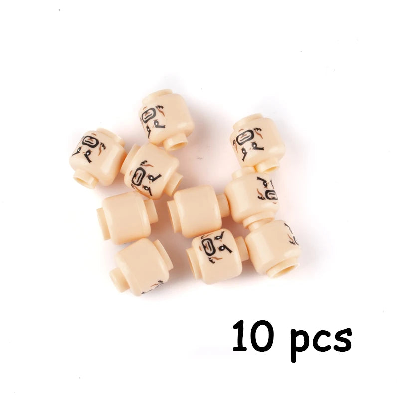 WW2 Military Army Soldier Figures Face Heads Building Blocks City Halloween Accessory Modern SWAT Minifigs Skull Parts Brick Toy