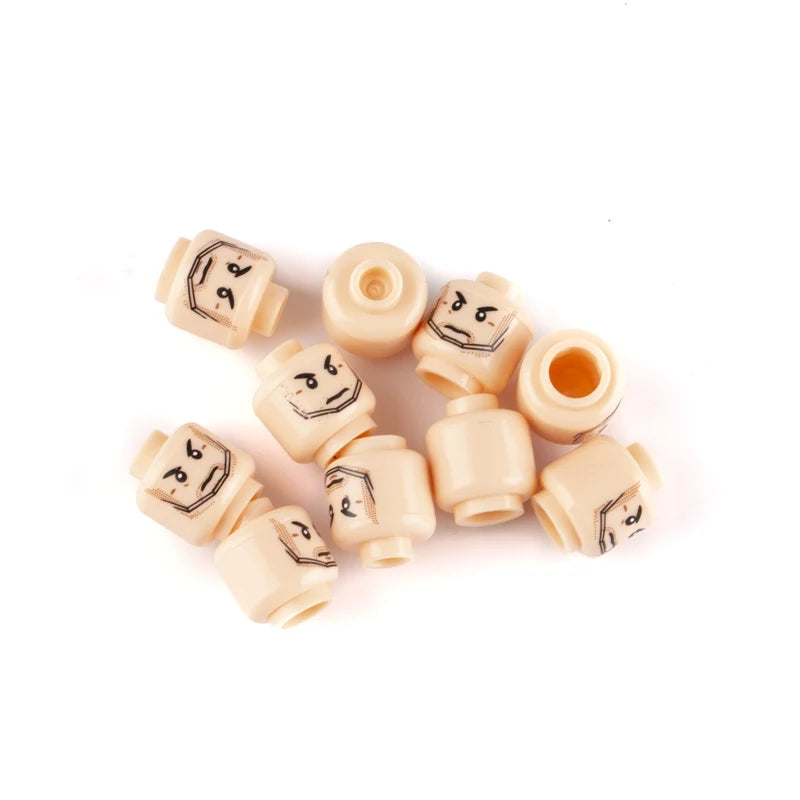 WW2 Military Army Soldier Figures Face Heads Building Blocks City Halloween Accessory Modern SWAT Minifigs Skull Parts Brick Toy