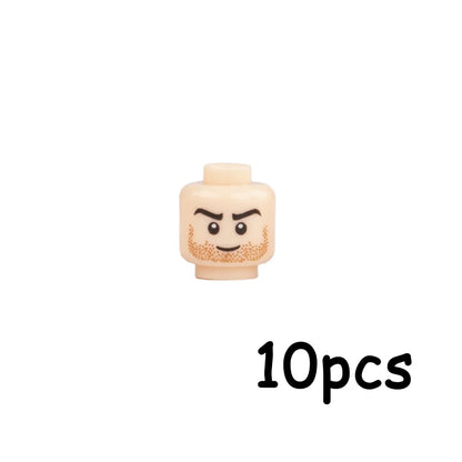 WW2 Military Army Soldier Figures Face Heads Building Blocks City Halloween Accessory Modern SWAT Minifigs Skull Parts Brick Toy