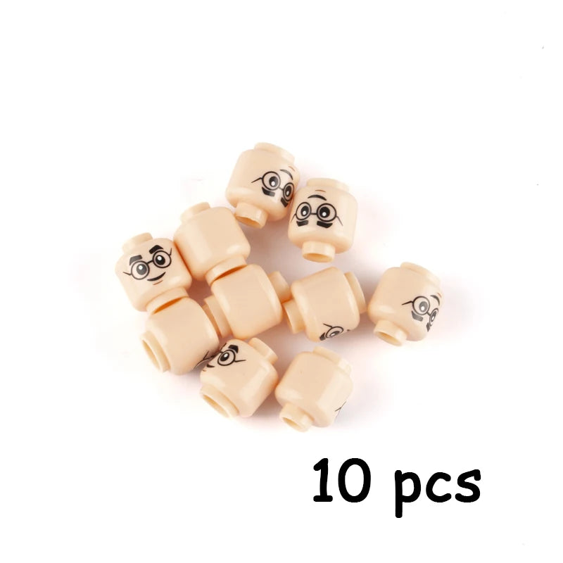 WW2 Military Army Soldier Figures Face Heads Building Blocks City Halloween Accessory Modern SWAT Minifigs Skull Parts Brick Toy