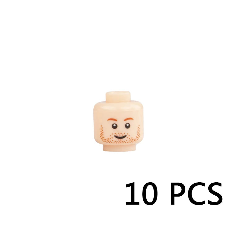 WW2 Military Army Soldier Figures Face Heads Building Blocks City Halloween Accessory Modern SWAT Minifigs Skull Parts Brick Toy