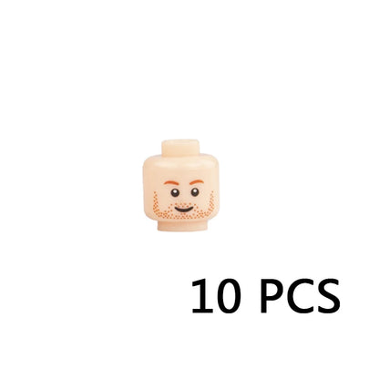 WW2 Military Army Soldier Figures Face Heads Building Blocks City Halloween Accessory Modern SWAT Minifigs Skull Parts Brick Toy