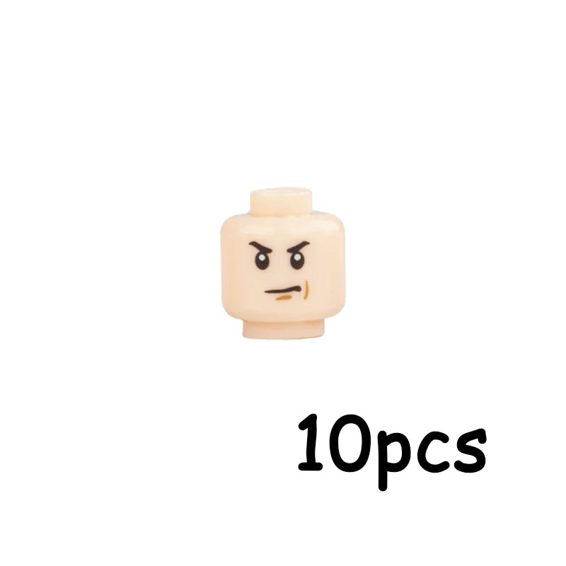 WW2 Military Army Soldier Figures Face Heads Building Blocks City Halloween Accessory Modern SWAT Minifigs Skull Parts Brick Toy