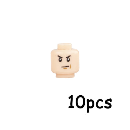 WW2 Military Army Soldier Figures Face Heads Building Blocks City Halloween Accessory Modern SWAT Minifigs Skull Parts Brick Toy