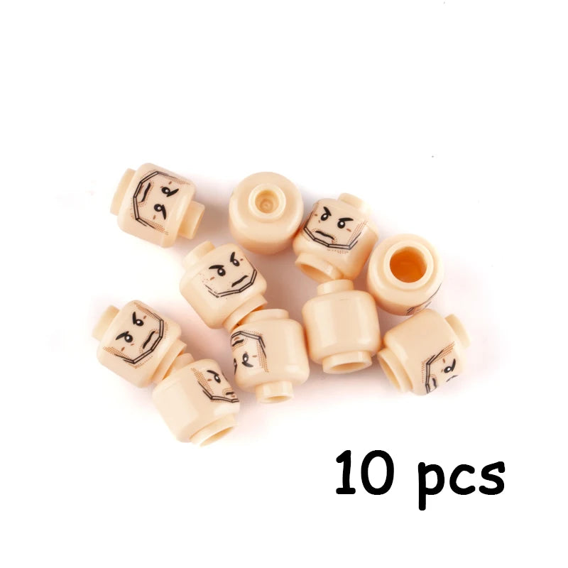 WW2 Military Army Soldier Figures Face Heads Building Blocks City Halloween Accessory Modern SWAT Minifigs Skull Parts Brick Toy