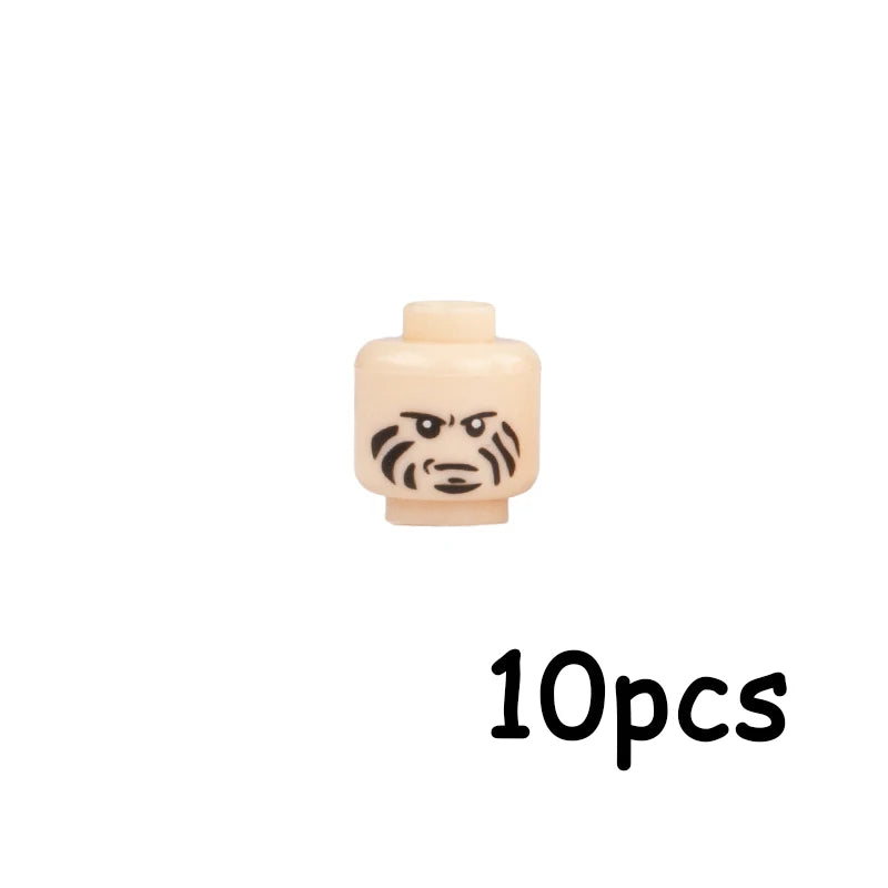 WW2 Military Army Soldier Figures Face Heads Building Blocks City Halloween Accessory Modern SWAT Minifigs Skull Parts Brick Toy