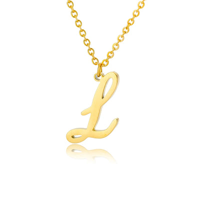 Dainty Initial Letter Necklaces For Women Gold Color Minimalist Stainless Steel Initial Necklace Femme Wedding Jewelry Gift