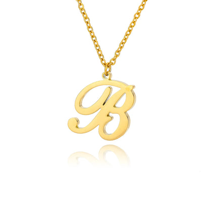 Dainty Initial Letter Necklaces For Women Gold Color Minimalist Stainless Steel Initial Necklace Femme Wedding Jewelry Gift