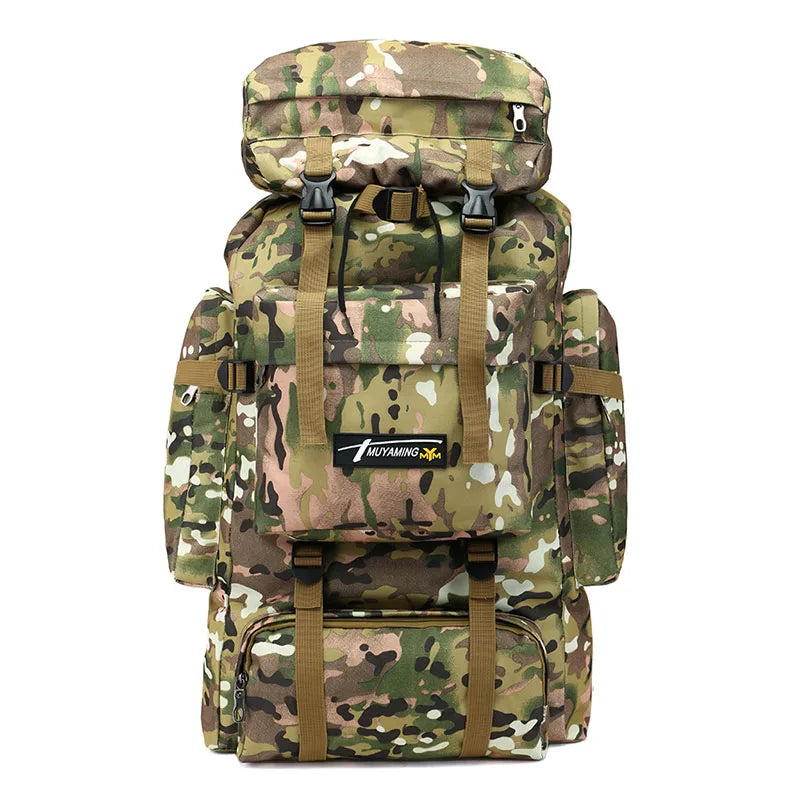 70L Tactical Camping Bag Backpack Mountaineering For Men Travel Outdoor Sport Molle Rucksack Hunting Shoulder Luggage Large Bag