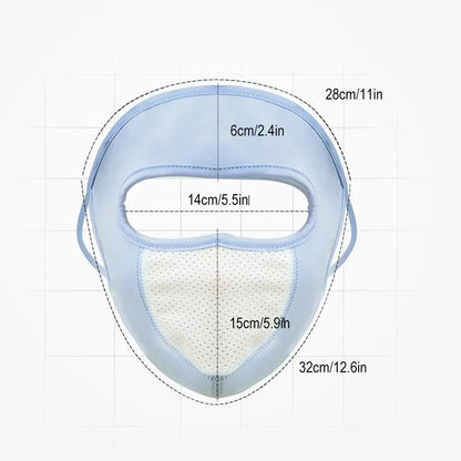 Women Men Sunscreen Mask Outdoor Sports Cycling Breathable Washable Reusable Double Layer Ice Silk Masks Anti-UV Sun Face Cover