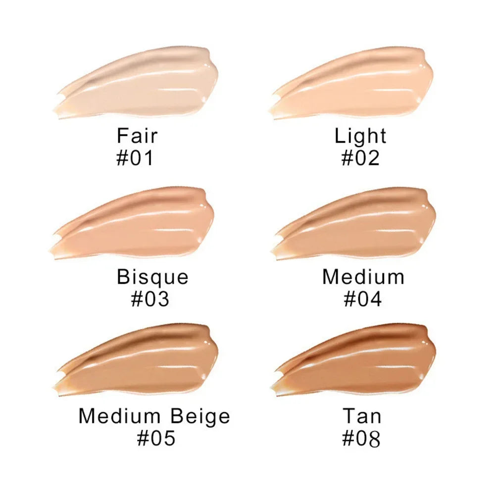 30ml 6 Colors Matte Liquid Foundation Oil Control Waterproof Lasting Full Coverage Facial Natural Concealer Base Makeup Cosmetic