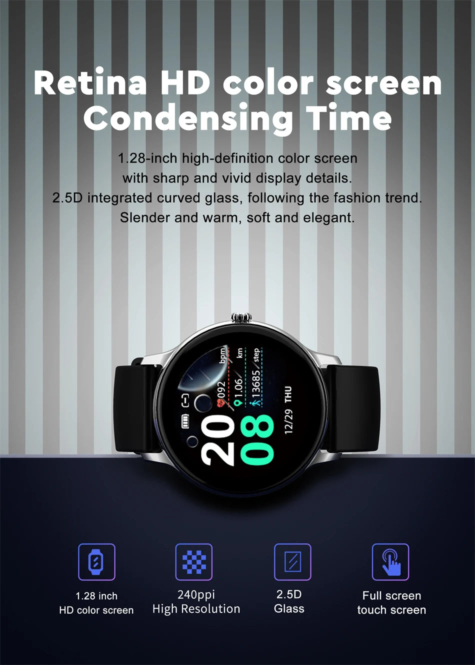 LIGE Women Smart band Watch Real-time Weather Forecast Activity Tracker Watches Heart Rate Monitor Sports Ladies Smart Watch Men