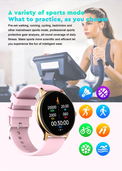 LIGE Women Smart band Watch Real-time Weather Forecast Activity Tracker Watches Heart Rate Monitor Sports Ladies Smart Watch Men