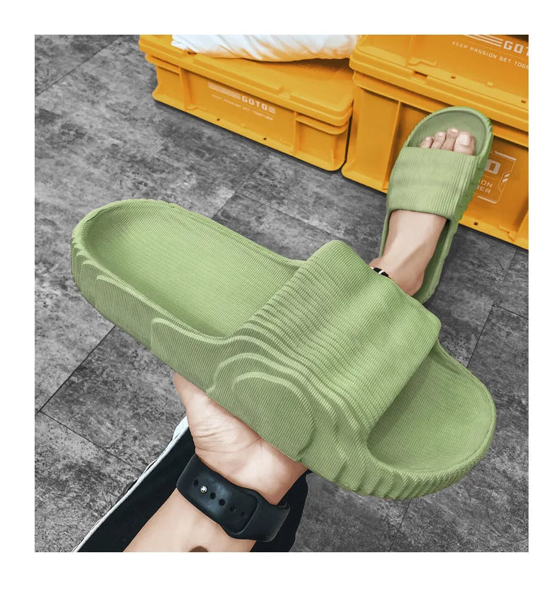 Indoor Outdoor Slippers For Men Women Summer Platform Shoes Soft EVA Anti-slip Couples Bathroom Beach Slides Leisure Sandals