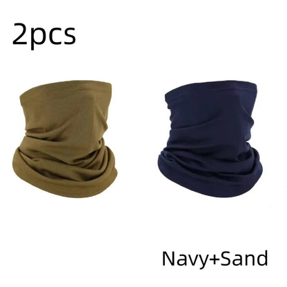 Men Windproof Neck Gaiter Elastic Tube Scarf Ear Cover Male Head Scarves Half Face Sun Ring Headscarf Headband Bandana