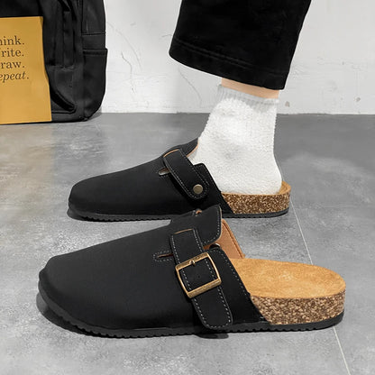 Fashion Men Mules Shoe with Arch Support Birkens Mens Shoes Men's Suede Sandals Retro Cork Clogs Unisex Classic Beach Тапочки