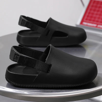 Summers Clogs Man Slippers Men Flat Mules Beach Sandals Quick Drying Water Shoes Work Casual Garden Lightweight Slippers