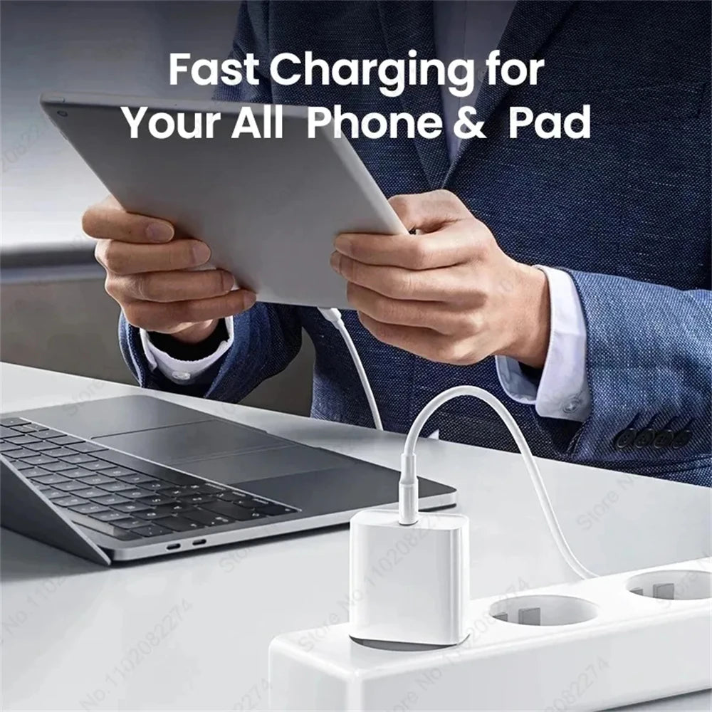 PD 40W Fast Charger For iPhone 16 15 11 12 13 14 Pro Max Plus iPad Air Fast Charging Cable USB C Type C Data Line Phone Charger