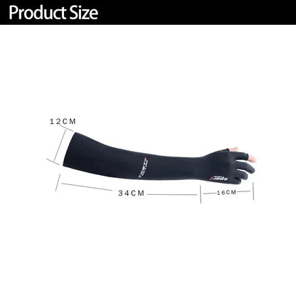 UV Solar Arm Sleeves Long Cuffs for Cycling Men Women Cool Sun Protection Motorcyclist Driving Gloves Hand Cover Summer