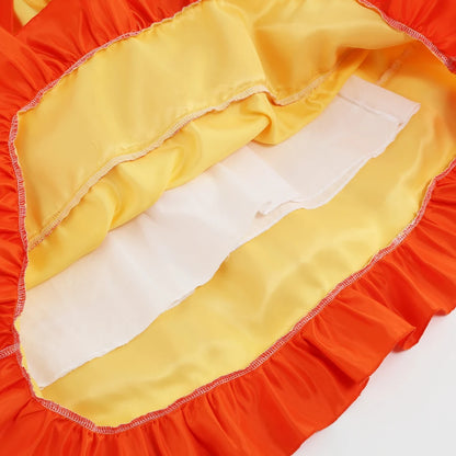 Game Princess Daisy Cosplay Costume Girls Cute Lolita LED Light Flashing Dress Fancy Halloween Carnival Wig Uniforms Clothing