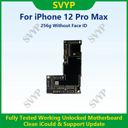 Fully Tested Authentic Motherboard For iPhone 12 64g/128g/256g Unlocked Mainboard With Face ID Cleaned iCloud Support Update