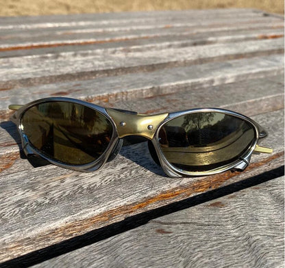 MTB Man Polarized Sunglasses Cycling Glasses UV400 Fishing Sunglasses Metal Bicycle Goggles Cycling Eyewear Riding Glasses H8-7