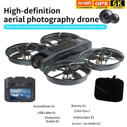 New Drone X266 GPS 8K Professional HD 360° Dual Cameras 5G WIFI Brushless Motors Obstacle Avoidance FPV Foldable Quadcopter Toys
