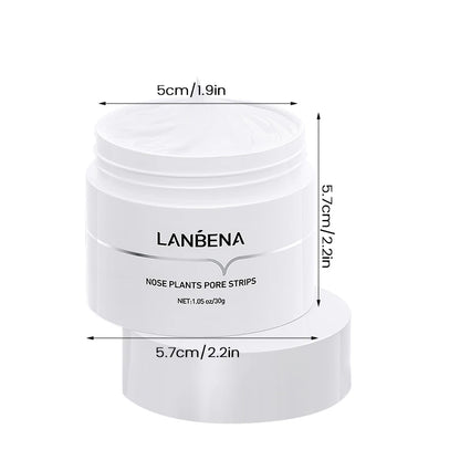 LANBENA Blackhead Remover Peel Off Mask Aloe Vera Extract Oil Control Nose Mask with 60pcs Cleanses for Deep Clean Hydrating