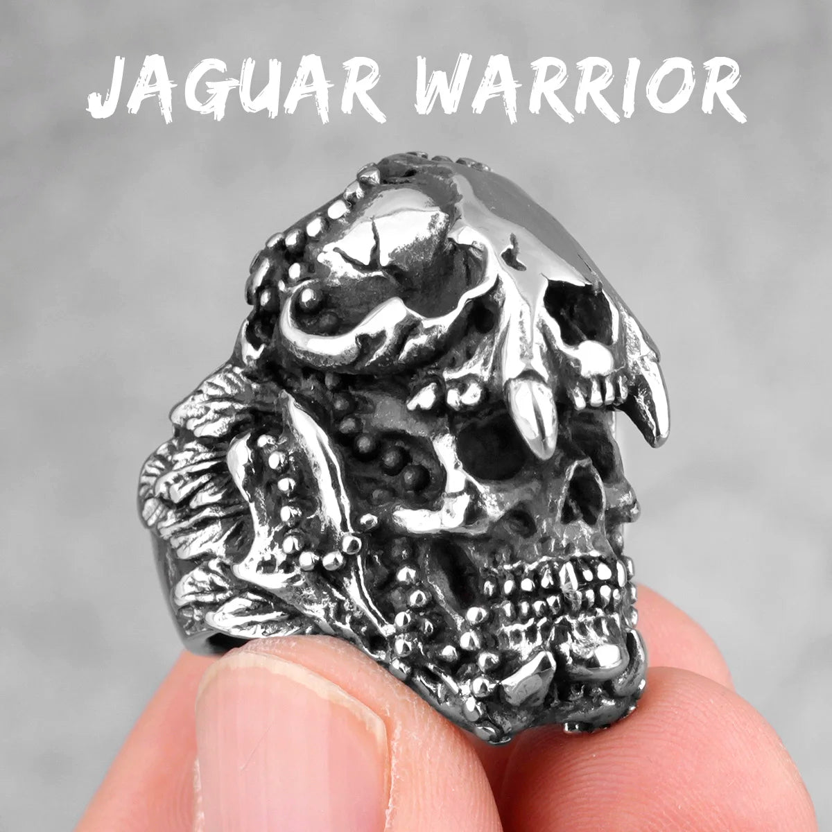 Stainless Steel Men Rings Viking Wolf Animal Skull Punk For Women Biker Fashion Jewelry Halloween Creativity Gift Wholesale