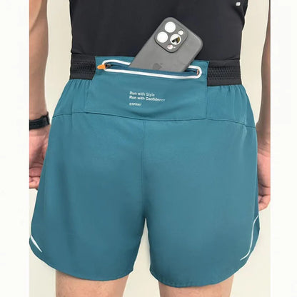 Men Running Shorts Gym Marathon Track Sports Shorts 2 In 1 Quick Dry Workout Training Gym Fitness Short Pants Summer Men Shorts