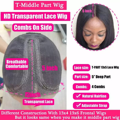 Ombre Straight Bob 13x6X2 Lace Front Wigs Human Hair Short Bob Wigs Ash Blonde Remy Hair Pre Plucked Glueless Wig with Bangs
