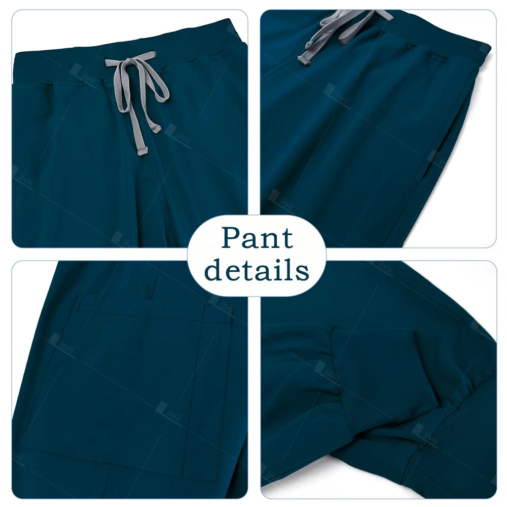 New Lightweight Anti-wrinkle Surgical Uniform Woman Men Medical Nurse Scrub Set Soft Breathable Jogger Nursing Clinical Workwear