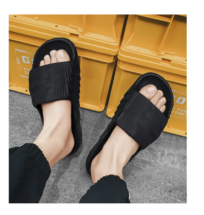 Indoor Outdoor Slippers For Men Women Summer Platform Shoes Soft EVA Anti-slip Couples Bathroom Beach Slides Leisure Sandals
