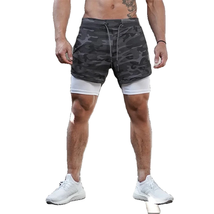 Men's Qui Dry Tee-quarter Length Fitn Running Baskeall Training Camouflage orts Spor Casual Pants Summer Wear